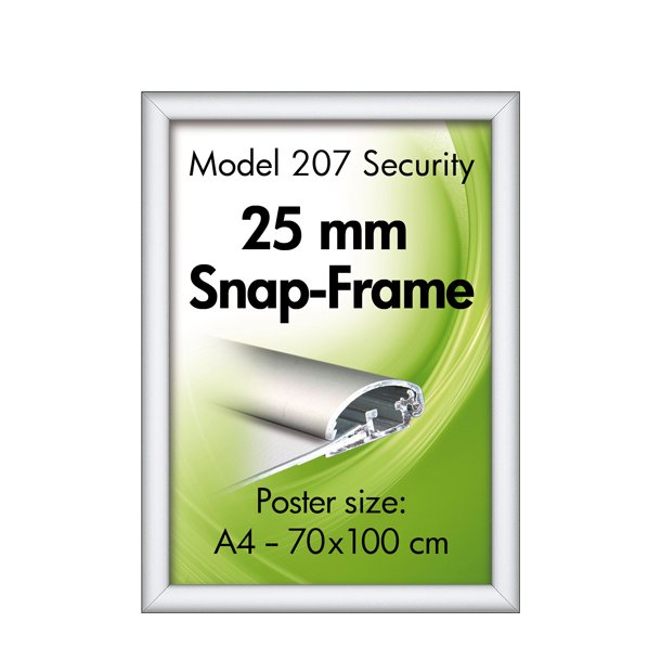 Security Frame Vg, 25 mm, slveloxeret