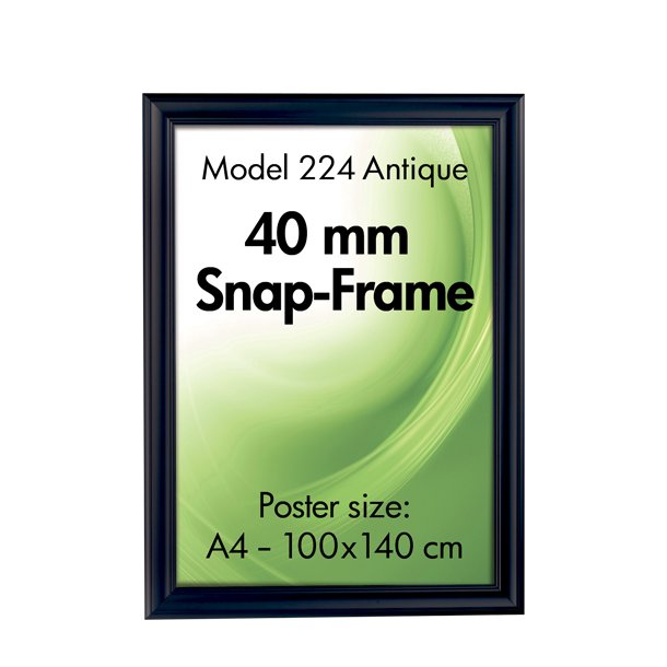 Antique Snap-Frame, black, Vg, 40 mm