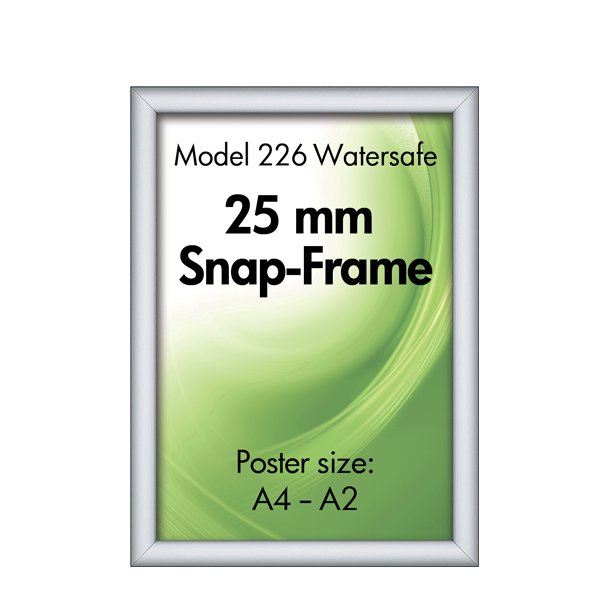 Alu Snap-Frame Watersafe Vg, 25 mm, Slv
